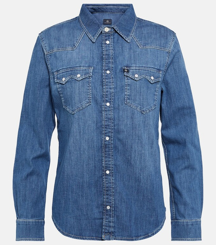 Джинсовая рубашка в стиле вестерн AG JEANS, синий
