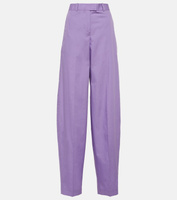 Широкие брюки Jagger с высокой посадкой THE ATTICO, фиолетовый