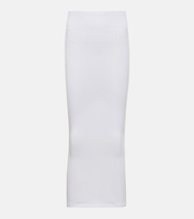 Техническая юбка миди с вырезами ALAÏA, белый