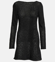 Мини-платье с эффектом рафии, украшенное цепочками TOM FORD, черный
