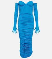 Мини-платье без бретелек ALEX PERRY, синий