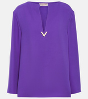 Блузка Cady Couture из шелка VALENTINO, фиолетовый