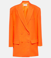 Двубортный блейзер Crêpe Couture VALENTINO, оранжевый