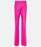 Расклешенные брюки из крепа от кутюр VALENTINO, розовый
