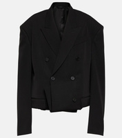 Куртка из шерсти со складками BALENCIAGA, черный