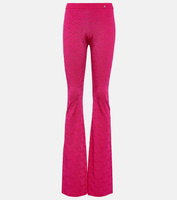 Расклешенные брюки La Greca с завышенной талией VERSACE, розовый