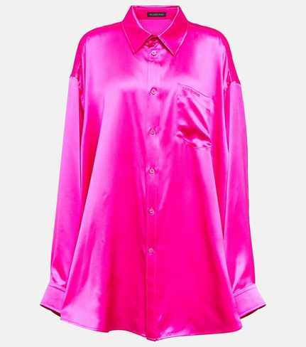 Шелковая рубашка BALENCIAGA, розовый