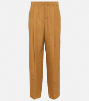Широкие брюки с заниженной талией и складками VINCE, оранжевый