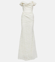 Свадебное кружевное платье Nova Cora с открытыми плечами VIVIENNE WESTWOOD, белый