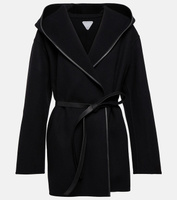 Пальто из шерсти и кашемира с поясом BOTTEGA VENETA, черный