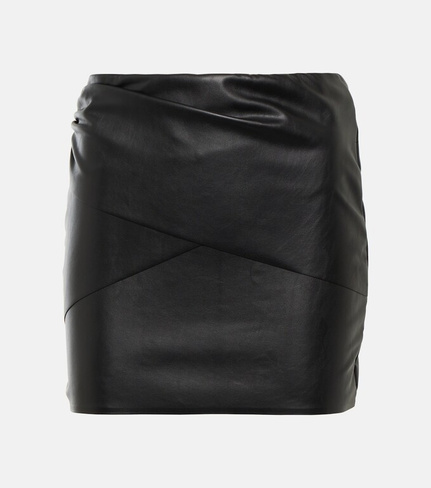 Мини-юбка из искусственной кожи из коллаборации с N21 WOLFORD, черный