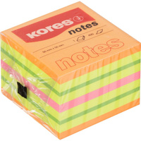 Стикеры Kores cubo 50x50 мм, смешанные неоновые цвета, 400 л 48460