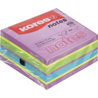 Стикеры Kores cubo 75x75 мм, смешанные неоновые цвета, 450 л 48464